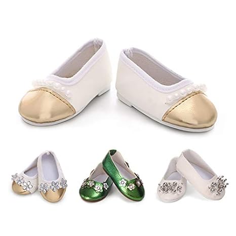 EDTara 4 Pairs Doll Shoes Accessories 18 Inch American Girl Dolls Accessories