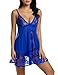 Women's Sexy Lingerie Lace Babydoll Chemise Sleepwear Dress Set