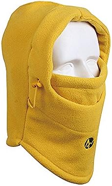 Outdoor sports Windproof Mask Cap neck warmer winter warm hat ski face mask hood windproof fleece hat for men and women-yellow