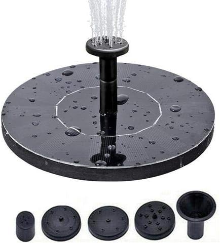 Solar Water Fountain, Solar Fountain Pump, 1W 210L / H Circle Solar Power Water Fountain Panel With 4 Attaches, Floating Pump For Pond, Fountain, BirdBath, Garden Decoration, Water Cycling Outdoor Flo