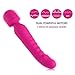 Dual Motors Safe Silicone Wand Massager with Heating Tail - 7 Period of Vibration Frequency - USB Recharging - 100% Waterproof - Help You Relaxing Yourself.