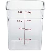 Cambro - 8SFSCW135 Camwear Polycarbonate Square Food Storage Container, 8 Quart (This does not come with a lid)