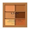 NYX Professional Makeup Palette 3C Correctrice, Anti-cernes et Contour, Texture Crémeuse, Teinte : Deep