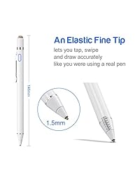 Evach   Lápiz capacitivo digital con punta ultrafina de 0.059 in, compatible con tabletas iPad iPhone, Samsung, funciona en iOS y Android con pantalla táctil capacitiva, ideal para dibujar y escribir en iPad, color blanco