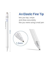 Evach   Lápiz capacitivo digital con punta ultrafina de 0.059 in, compatible con tabletas iPad iPhone, Samsung, funciona en iOS y Android con pantalla táctil capacitiva, ideal para dibujar y escribir en iPad, color blanco