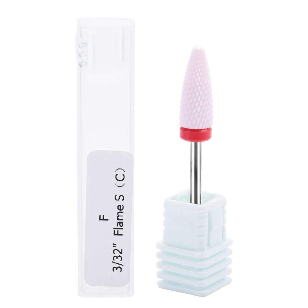 Nail Drill Bits, Professional Nail Polisher Nail Manicure Tool Ceramic Cylinder Nail Manicure Tools Excellent for Grinding Polishing Peeling Drilling Carving Nair Art Tools(02#)