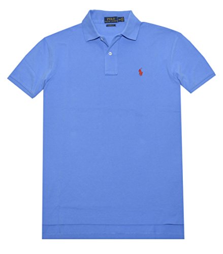 Polo ralph lauren men s custom fit mesh polo shirt-blue…