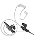 Reyinl 3.5mm Receiver/Listen Only Surveillance Headset with Clear Coil Tube for Two Way Radios-Pair