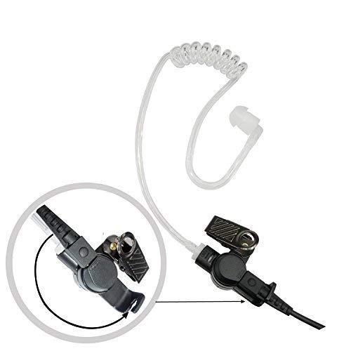 Reyinl 3.5mm ReceIver/Listen Only Surveillance Headset with Clear Coil Tube For Two Way Radios-Pair