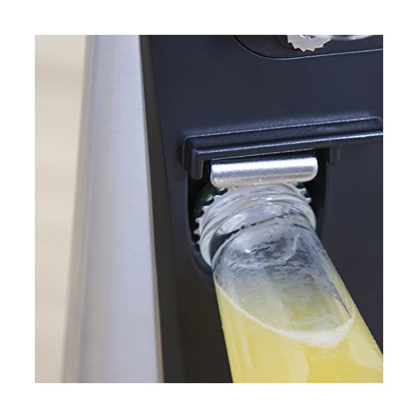 Swan 3-in-1 Hands Free Can Tin, Including Knife Sharpener and Bottle Opener, Stainless Steel, 60 W, Black