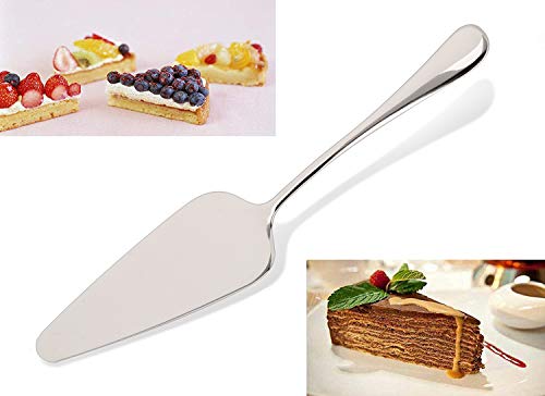 Pie Server Stainless Steel, KSENDALO 2-Pack Pie Server Spatula, Professional Dinner Table Server For Cake Cheese Pie Pizza and more, Silver