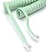 Telephone Cord Handset Curly - Phone Color Earth Day Green 25ft - Works on virtually All Trimline Phones and Princess Telephones - Landline Telephone Accessory iSoHo Phones