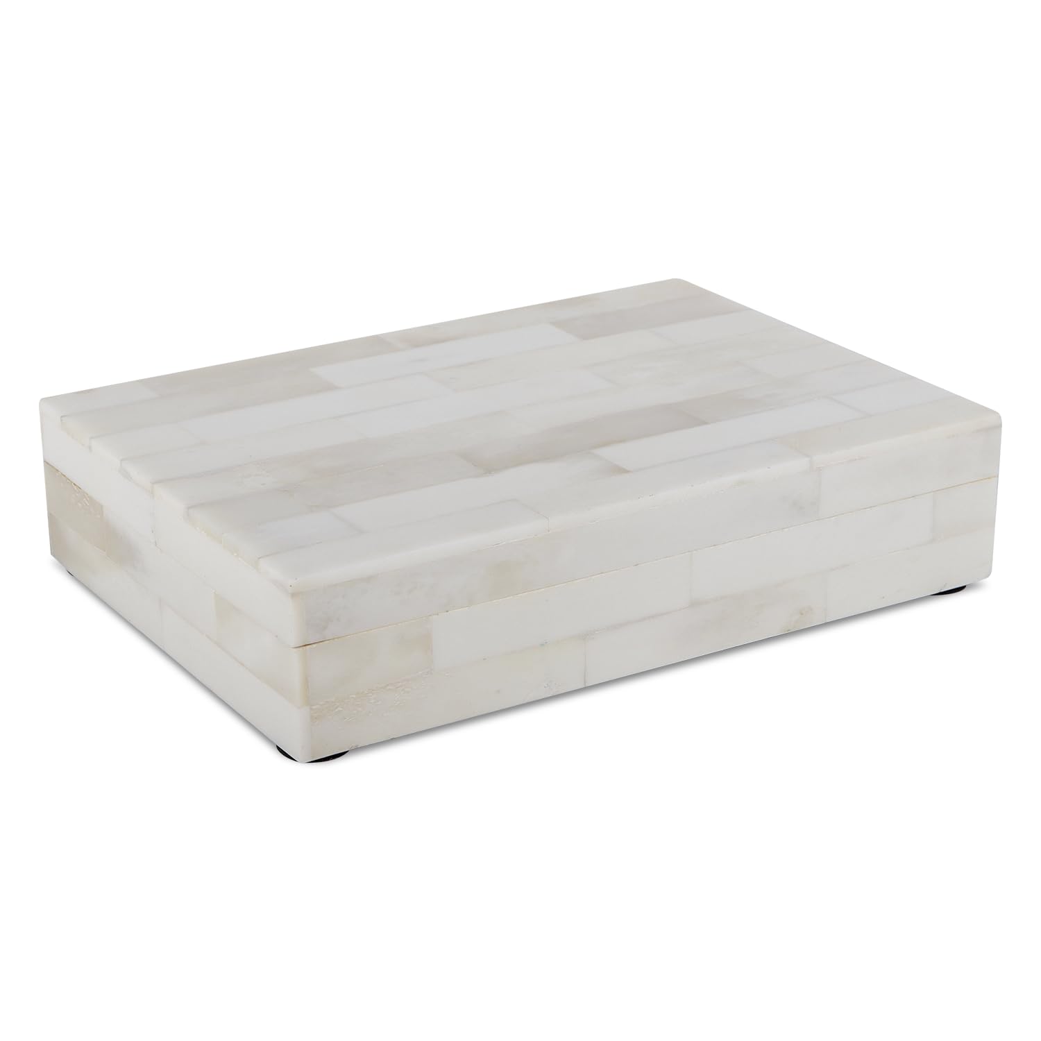 Handicrafts Home Handmade Classic Pattern Decorative Box - Storage Organizer, Decor Centrepiece, Memory Keepsakes, Home Decor - Boho Style Treasure Box, Multipurpose Gift - White Bone Inlay, 5x7x1.5