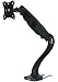 VIVO Black Single LCD Monitor Desktop Mount Stand, Height Adjustable Deluxe Pneumatic Arm with Dual USB 3.0 Ports | Holds 1 Screen up to 27 inches (STAND-V001BU)