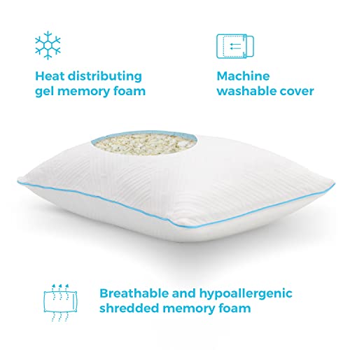 Linenspa Shredded Gel Memory Foam Pillow Side, Stomach, Back Sleeper