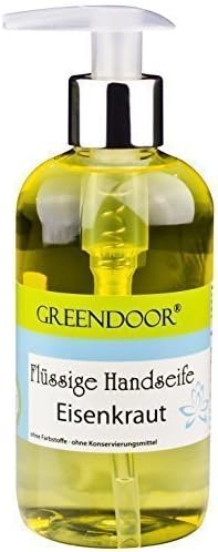 Greendoor BIO liquid Soap VERBENA - herrlich lemony, soap vegan 250ml, without Palm oil, Without Parabens, hand-kay natural soap with lemon verbena, 100% natural Liquid Hand soap