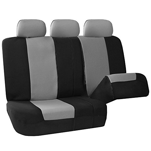FH Group FB051GRAY013 Gray Universal Split Bench Seat Cover (Allow Right and Left 40/60 Split