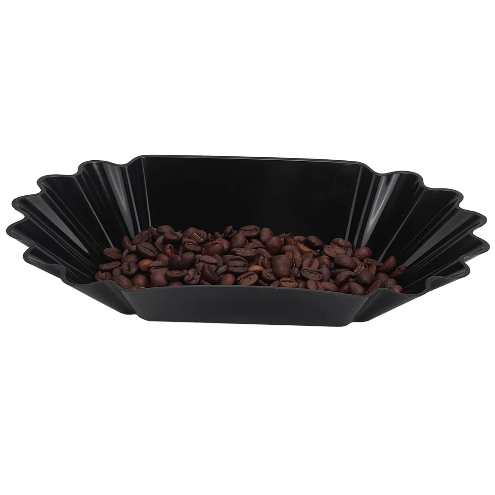 Alvinlite Coffee Beans Sample Tray,Reusable Plastic Display Dish Plate for Home Kitchen(Black)
