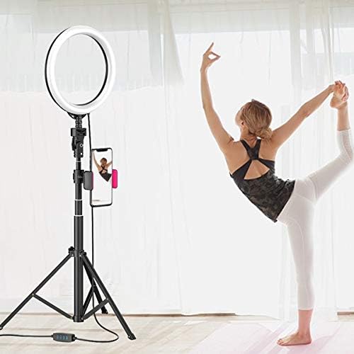 ITRUE 8" LED Selfie Ring Light for Live Stream/Makeup/YouTube Video, Dimmable Beauty Ringlight with Tripod Stand & Cell Phone Holder for iPhone Android Phone, Color Temperature 3000K-5000K