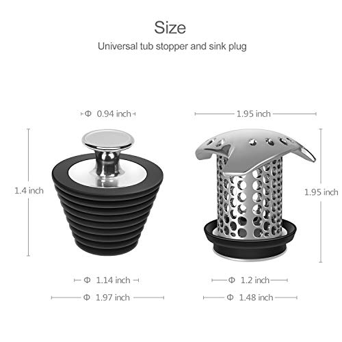 LEKEYE Drain Hair Catcher/Bathtub Stopper/Drain Protector/Stainless