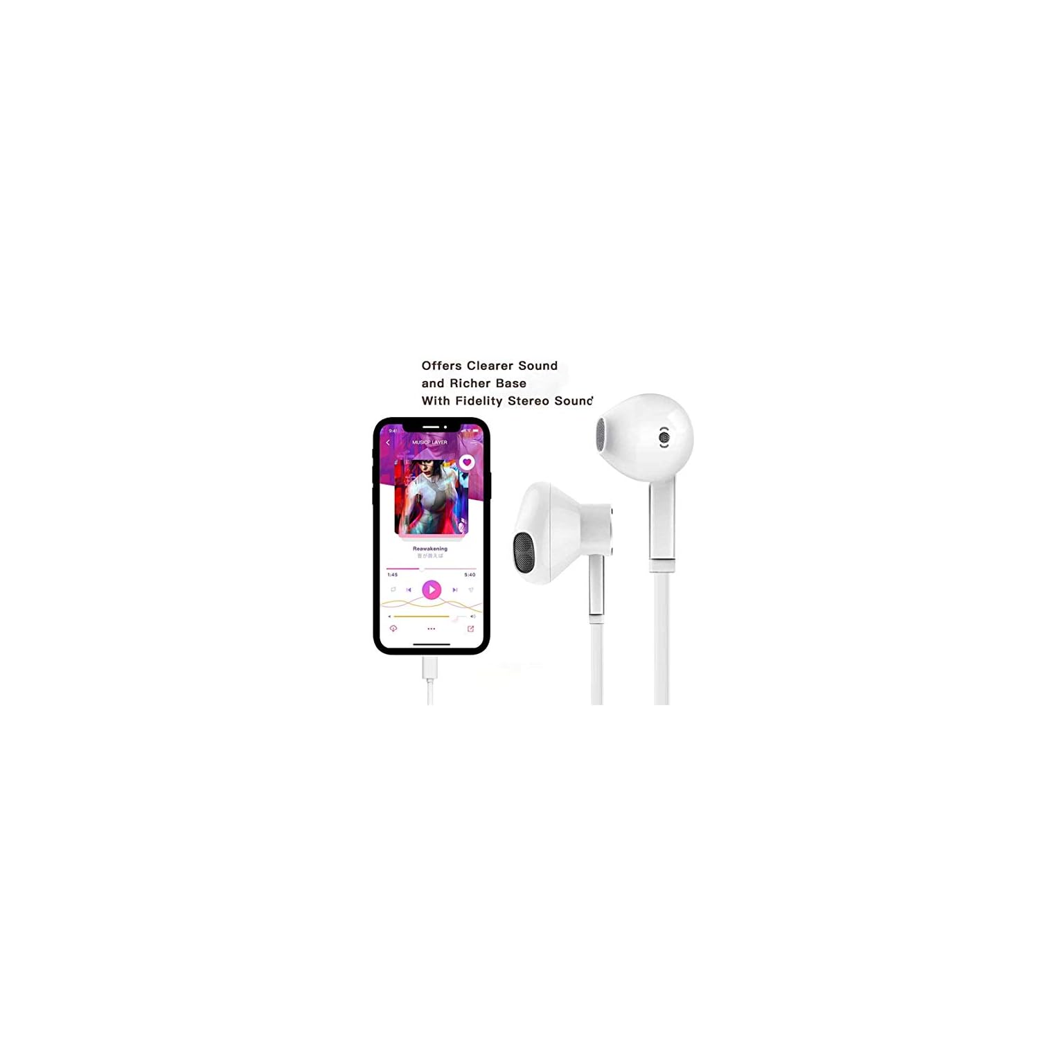 Lightning AUX Headphones/Earbuds Compatible with iPhone 12/11 Pro Max/iPhone X XS XR/iPhone 7 8