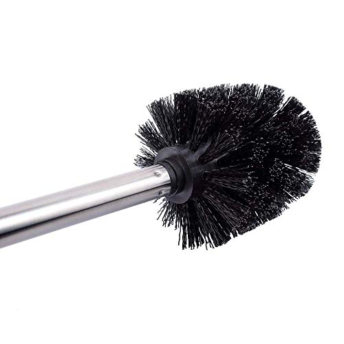 REFURBISHHOUSE A Pack of 5 Spare Toilet Brush Heads Can Be Replaced with Black Compatible Cartridges Black Brush Head Handle Stainless Steel Toilet Brush Replacement Toilet Brush Toilet Brush