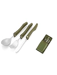 gymforward 3pcs set plegable tenedor de acero inox