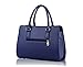 Womens Pure Color Pu Leather Boutique Tote Bags Top Handle Handbag