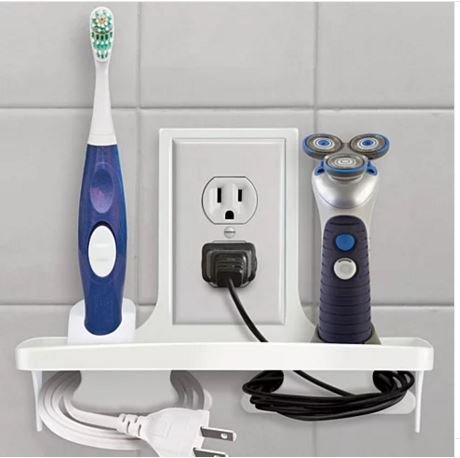 Wall outlet organizer storage for your home office bath…