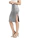 Come Together California CTC WB937 Womens Double Side Slit Pencil Skirt XXL Heather_Grey
