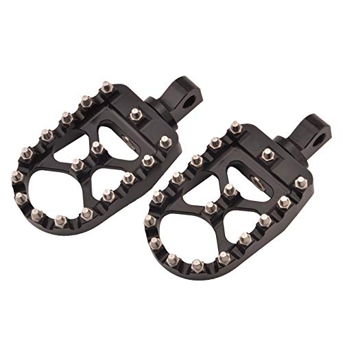 Goldfire Offroad Wide Motorcycle Fat Foot Pegs Pedals, 360° Roating Foot Pedals Footpegs Rests Suit for Harley Davidson Dyna Sportster Bobber (Black) - Thumbnail 5