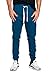 PROGO USA Men's Joggers Sweatpants Basic Fleece Marled Jogger Pant Elastic Waist (Small, Midnight)