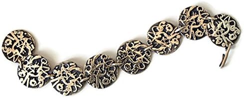 Linked bracelet silver disks