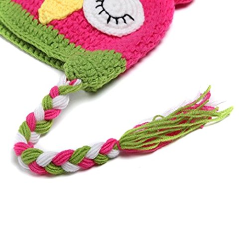 MSFS Baby Photography Prop Crochet Knitted Owl Hat Diaper Infant Christmas Gifts