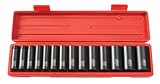 TEKTON 1/2-Inch Drive Deep Impact Socket Set, Inch, Cr-V, 12-Point, 3/8-Inch - 1-1/4-Inch, 14-Sockets | 4879