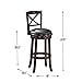 Boraam Kyoto Bar Height Swivel Stool, 29-Inch, Cherry