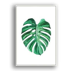 Framed Canvas Wall Art for Living Room, Bedroom Leaves Canvas Prints for Modern Home Decoration Ready to Hang - 16"x24" inches