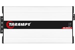 Taramps MD 8000.1 2 Ohms Amplifier 8000 Watts RMS Dual Input Class D 1 Channel Car Audio, Power Control System, Monoblock Amp