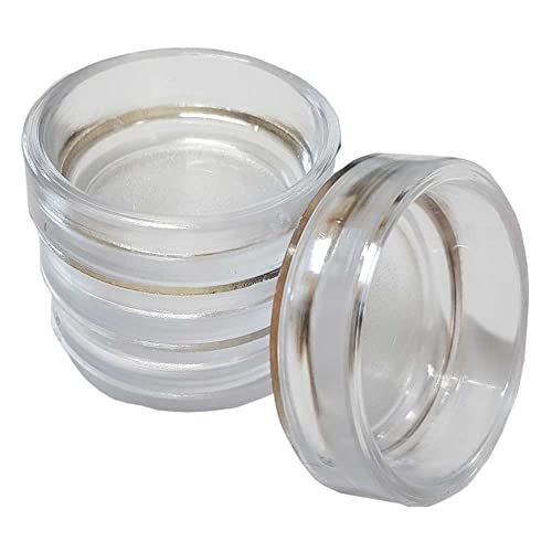 Clear Castor Cups 56mm Protect Wooden, Laminate, Tiled Floors and Carpets from Wheel Damage and Scratches Caused by Chair, Bed, Sofa and Table Legs (4, Large)