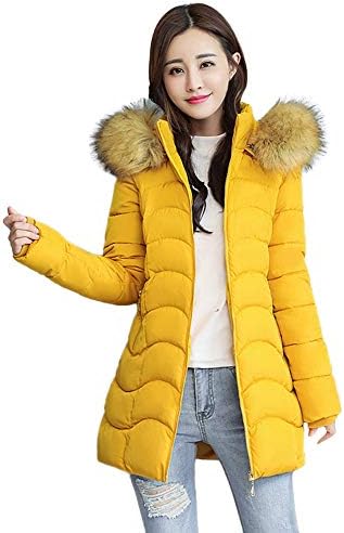 QIQIU ⭐️ Women's Faux Fur Hooded Thick Coat, Ladies Slim Jacket Long Overcoat Winter Warm Overcoat Clearance