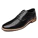 OUOUVALLEY Men's Brogue Oxford Modern Lace Up Leather Lined Dress Shoes