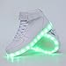 CIOR Kids Boy and Girl's High Top LED Sneakers Light Up Flashing Shoes(Toddler/Little Kid/Big Kid),105,02,37