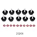 Fishing Spinning Reel Handle Screw Cap Bearing Cover 20 Pcs Durable Screw Caps Covers with Gaskets