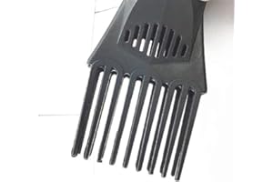 Black Universal Hair Dryer Nozzle - Plastic Hairdressing Salon Comb Attachment for Straightening and Detangling Fine, Curly H