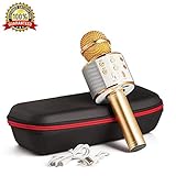 Karaoke Microphone Wireless With Bluetooth Speaker - Instagram 5000+Likes iPhone Android PC Smartphone Portable Handheld Microphone for Singing Recording Interviews or Kids Home KTV Party