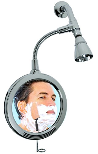 ShowerTek CXL 1X/3X Magnified Fog Proof Shower Mirror, Chrome