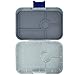 YUMBOX TAPAS Larger Size (Flat Iron Gray) Leakproof Bento lunch box with 4 compartment non-illustrated food tray for Adults, Teens & Pre-teens