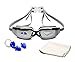 Swimming Goggles, PHELRENA Swim Goggles No Leaking Anti Fog Shatterproof UV Protection, with Silicone Nose Clip Ear Plugs and Protection Case Swim Goggles Suit for Men Women Kids-Best Swim Glasses