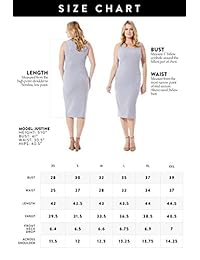 rohb por Joyce Azria Coastal Rib Knit Tank parte superior Midi vestido