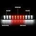 Auto Dynasty Dual Row Full LED Tinted Housing 3rd Third Tail Brake Light Cargo Lamp Compatible with Chevy Colorado GMC Canyon 04-12